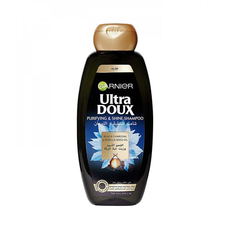 Garnier Ultra Doux Purifying Shampoo with Charcoal & Black Seed Oil, 400ml