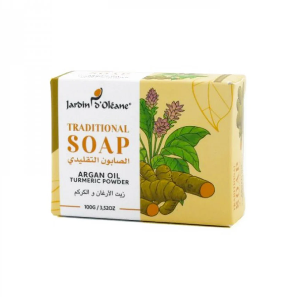 Jardin d'Oleane Turmeric and Argan Oil Soap, Moisturizing, 100g