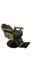 Salon System Men's Barber Chair BX-2968-2G - Olive Green & Black Iron