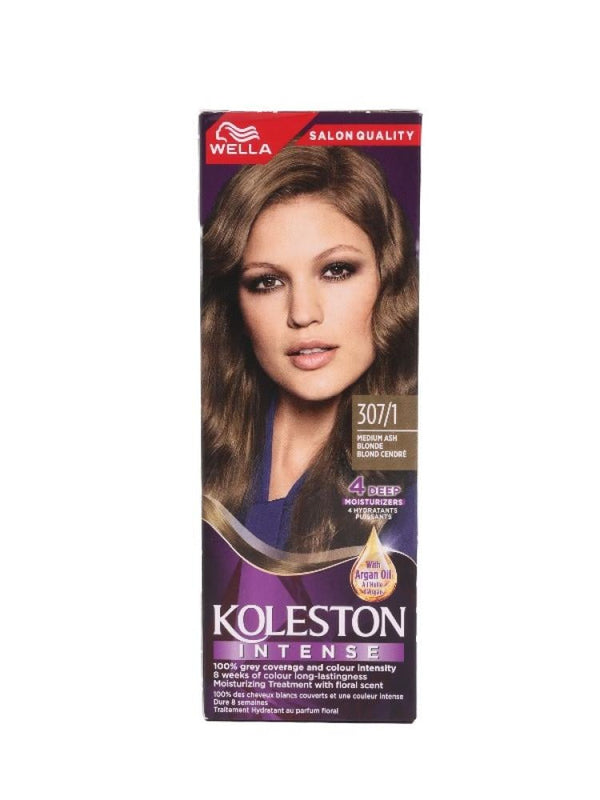 Blonde Hair Dye Medium Ash 307/1 Koleston Wella 60ml
