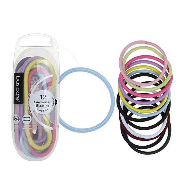 Besikur Elastic Hair Ties, Thick Knitted, 12 Count, Colorful
