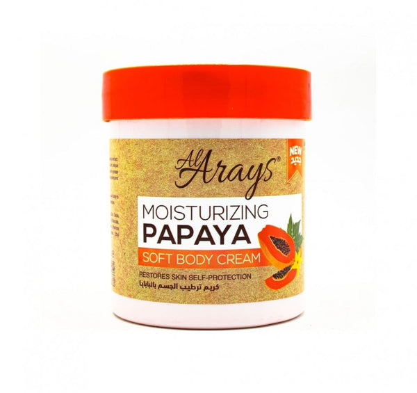 Al Arayes Papaya Body Moisturizing Cream, 500 ml, Skin Nourishment