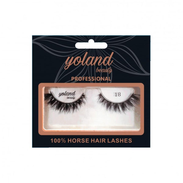 Yolande Beauty Natural Eyelashes No. 18 Reusable Human Hair
