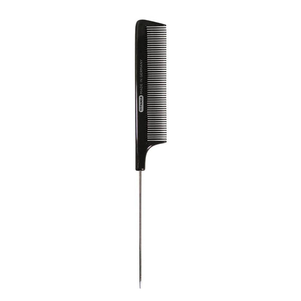 Tail Comb for Hair Sectioning Metal Tip Titania 21.5cm