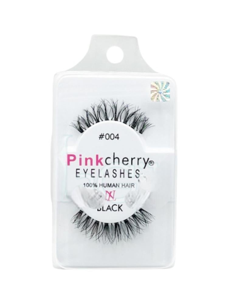 Natural Black Eyelashes Graduated Design Reusable Pink Cherry 004#