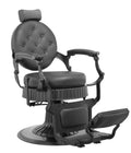 Salon System Men's Barber Chair Black Leather Hydraulic Lift