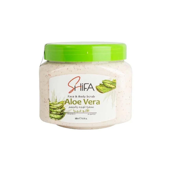 Body Shop Face Scrub Aloe Vera Exfoliating Shefa 500ml