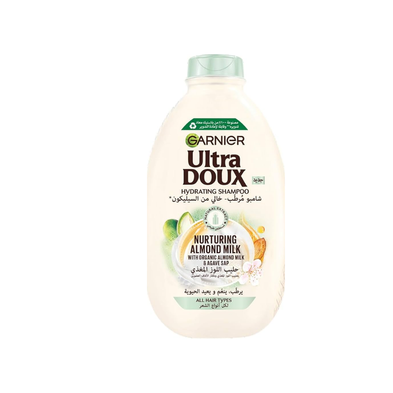 Garnier Ultra Doux Almond Milk Shampoo, Moisturizing, 400ml