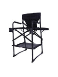 Salon System Makeup Artist Chair - Model BMYB | Black | Aluminum Frame
