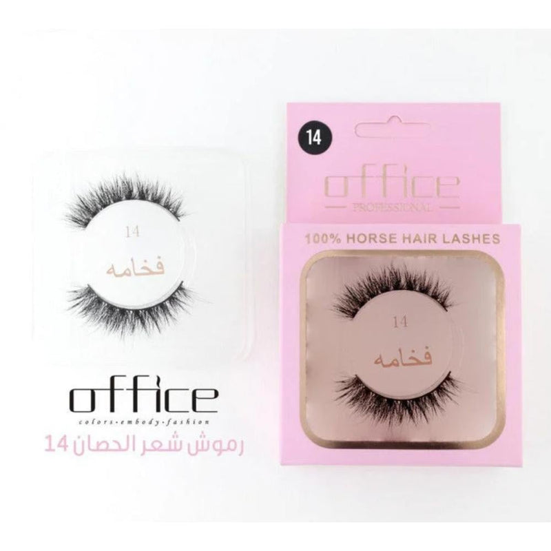 Office Horsehair Eyelashes A6 Natural Glossy Hair 14mm Length