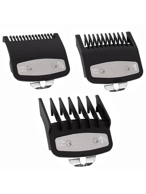 Wahl Hair Clipper Comb Set 3 Pieces ABS Plastic
