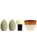 Real Techniques Foundation Brush and Sponge Set Beauty System 4 Pieces