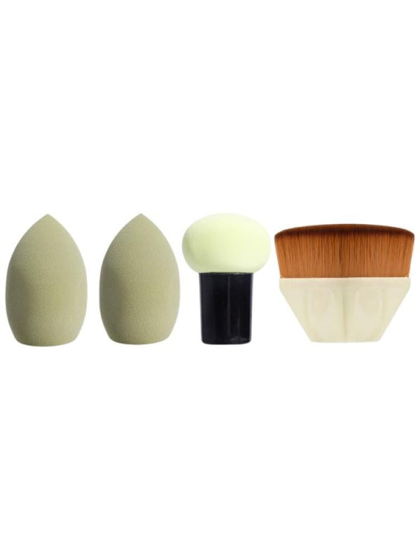 Real Techniques Foundation Brush and Sponge Set Beauty System 4 Pieces