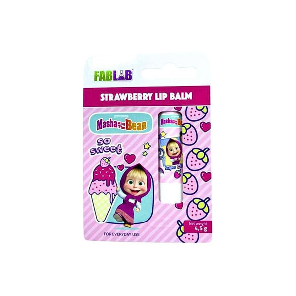 Best Lip Balm for Dry Lips Strawberry Masha & Bear Fablab 4.5g
