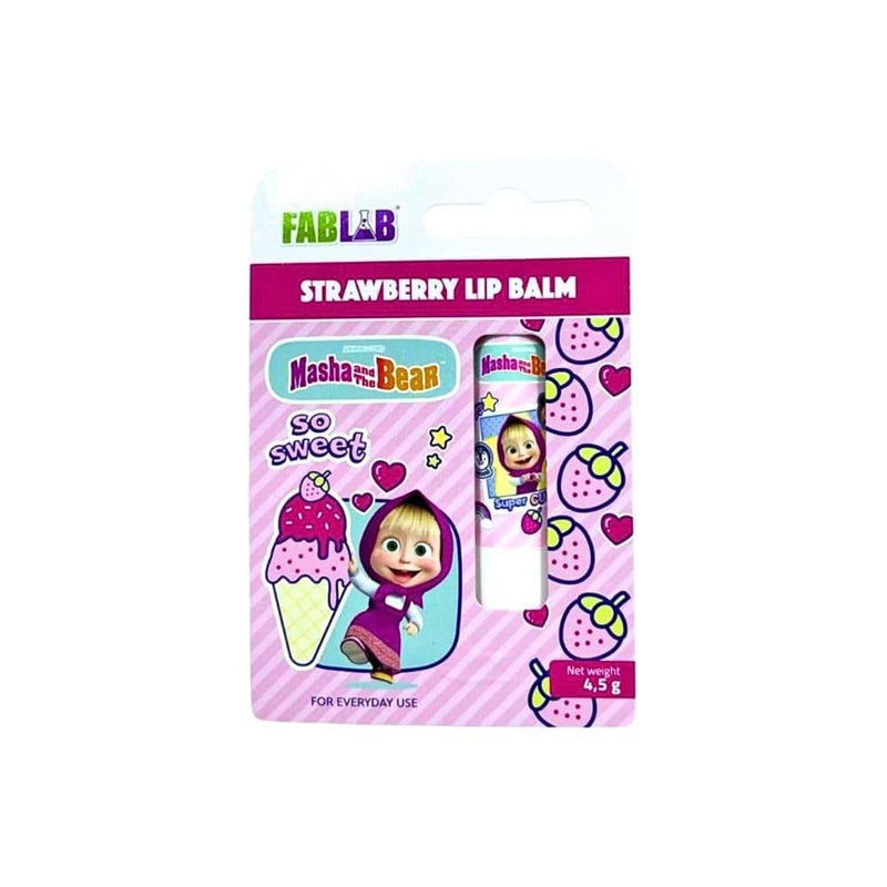 Best Lip Balm for Dry Lips Strawberry Masha & Bear Fablab 4.5g