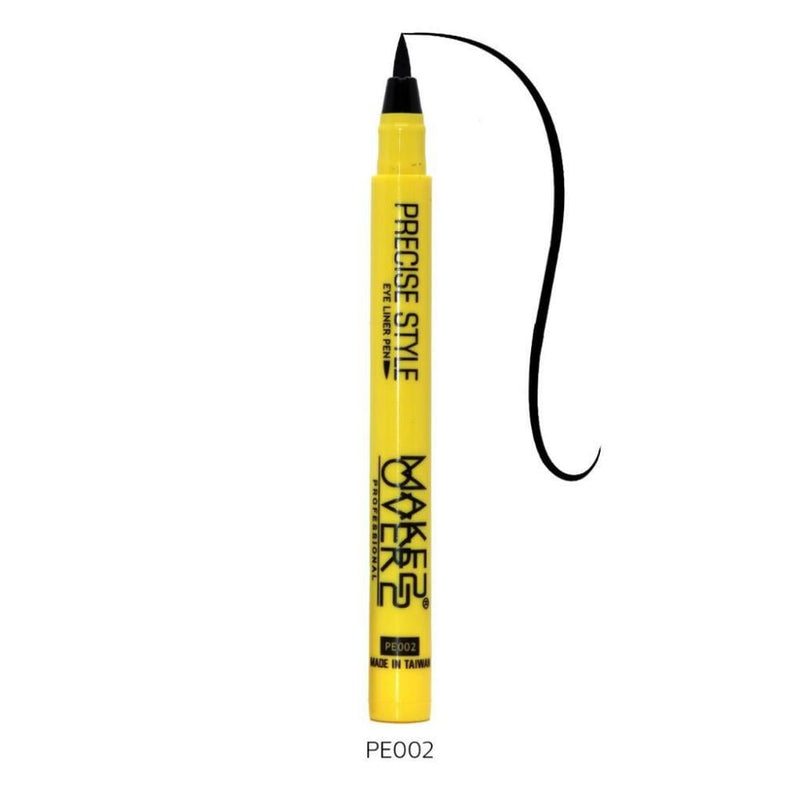 Liquid Eyeliner Pen Waterproof Precise Style Black Make Over22 1pc