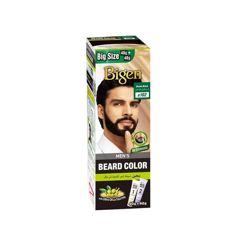 Black Beard Dye Ammonia-Free Grey Coverage Bigen B102 40g