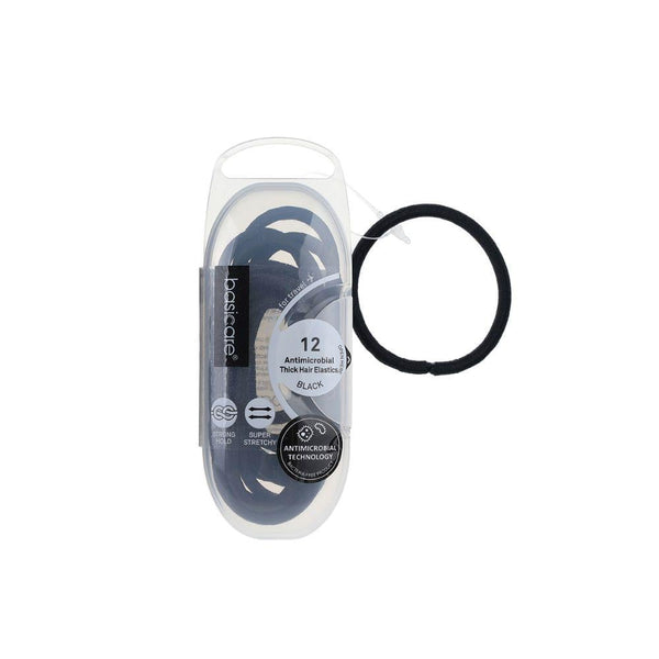 Basic Hair Ties for Thick Hair, 12 Pieces, Everyday Use