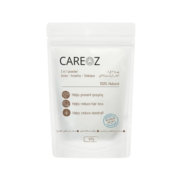 Careoz 3-in-1 Amla Areetha Shikakai Hair Powder for Strength & Shine, 107g
