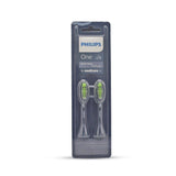 Philips One Toothbrush Heads Black Sonicare Deep Clean Soft Bristles 2-pack