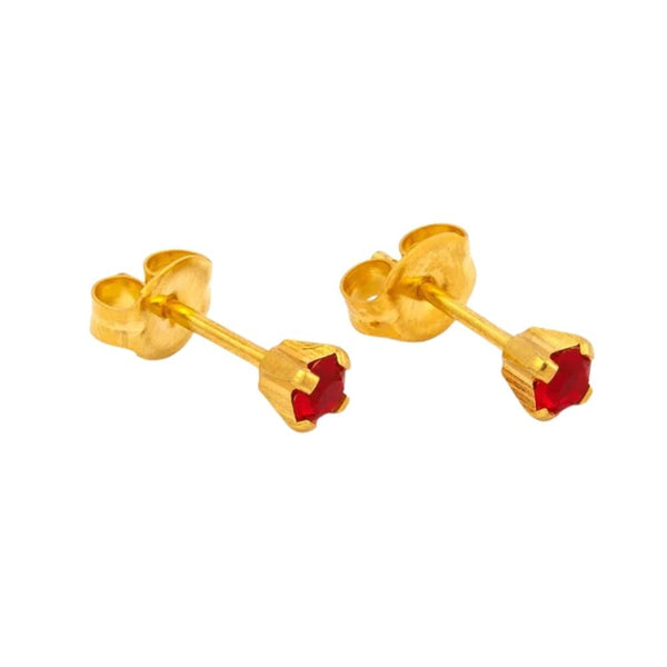 Studex Medical Earring S787 Zircon Stud, Gold Plated, Nickel-Free