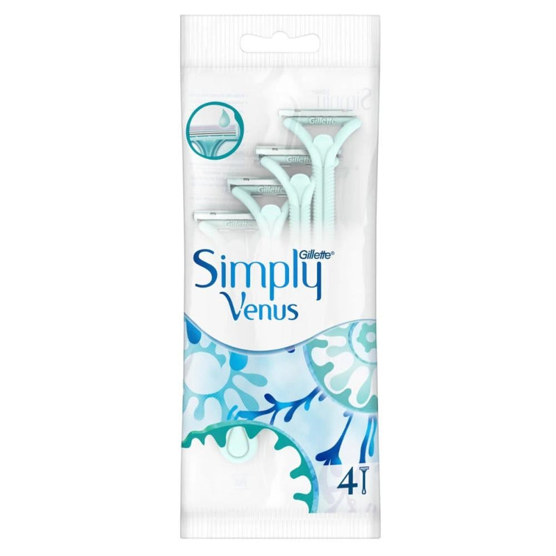 Venus Aloe Simply Disposable Razors Moisturising Strip Gillette 4 Pcs