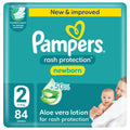 Pampers Diapers Taped Newborn Size 2 Standard Pack 84 Count