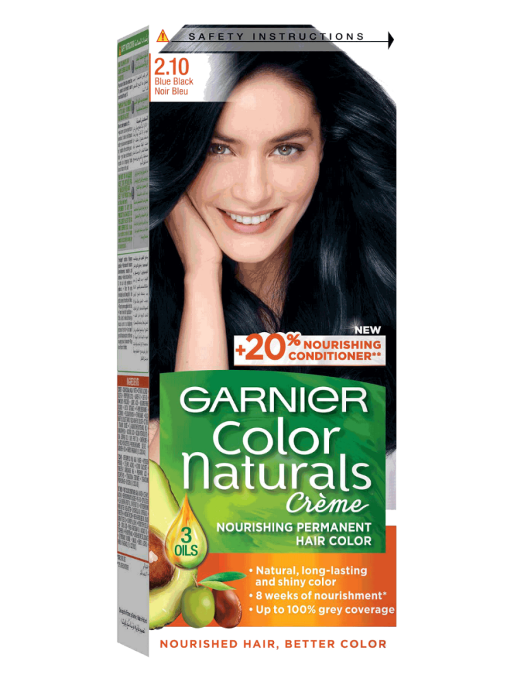 Blue Hair Dye Blue Black 2.1 Color Naturals 100ml Garnier