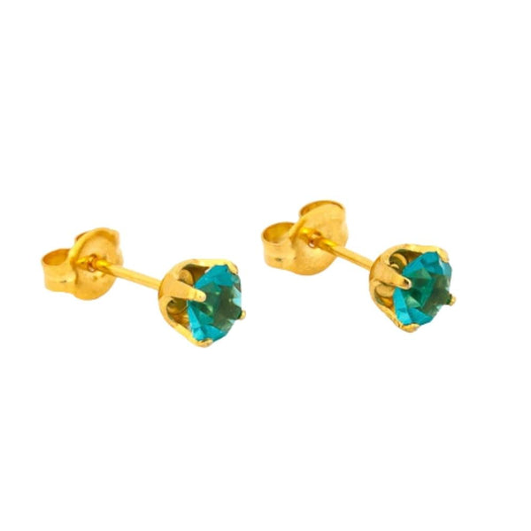 Studex Medical Zircon Stud Earrings S792 Nickel-Free Gold-Plated