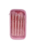 Ruby Face Makeup Brush Set - 10 Pieces, Synthetic Bristles