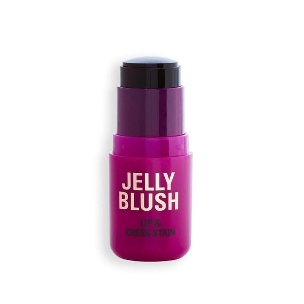 Revolution Jelly Blush Lip and Cheek Tint, Cherry Red, Multi-Use, Hyaluronic Acid