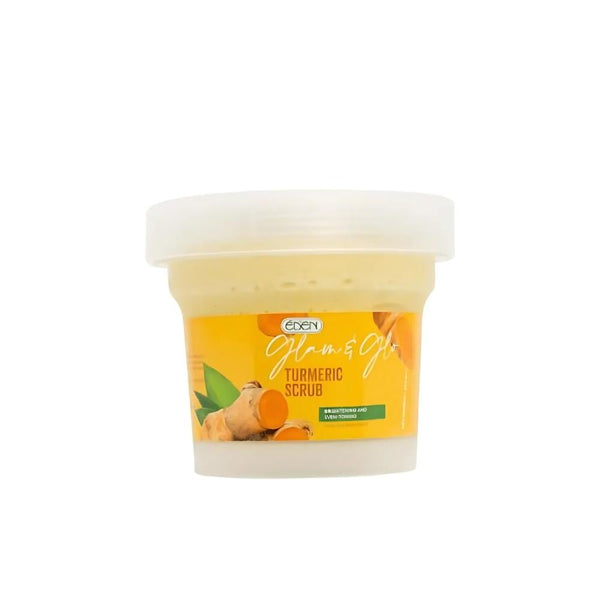 Eden Glam & Glow Turmeric Face and Body Scrub, Brightening Exfoliant, 200g
