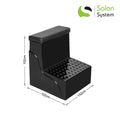 Salon System Laundry Chair - Black Metal & Leather