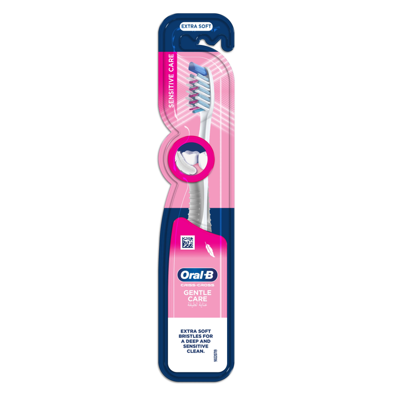 Toothbrush for Sensitive Gums Extra Soft Gentle Care Oral B 1 Piece