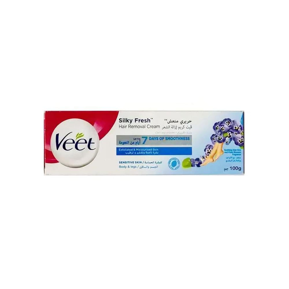 Veet Hair Removal Cream for Sensitive Skin with Aloe Vera & Vitamin E 100ml