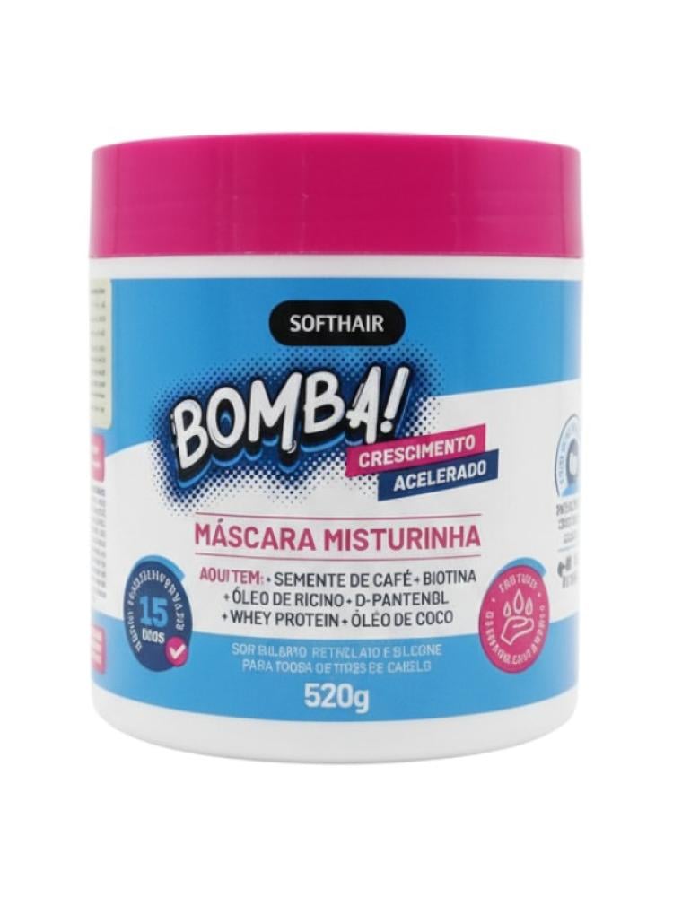 Soft Hair Mix Bomba Hair Growth Mask Coffee Biotin Castor Oil 520g
