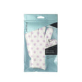 Basincare Body Exfoliating Gloves White with Purple Dots Pair
