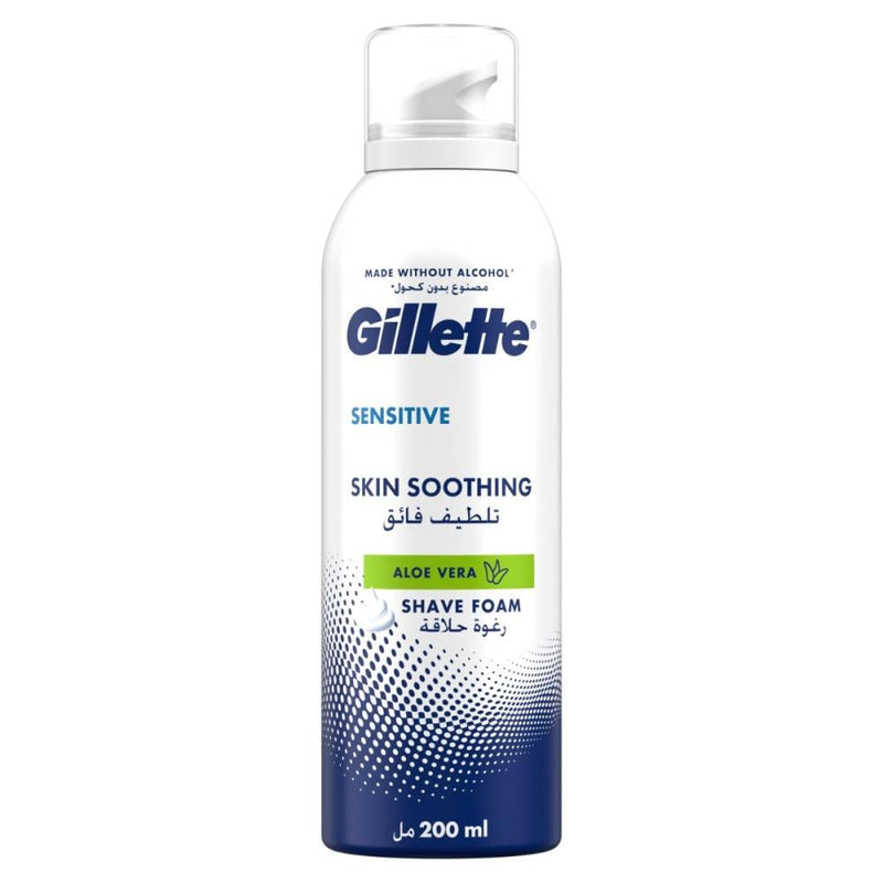 Gillette Shaving Foam Soothing Aloe Vera Sensitive Skin 200ml GILLETTE