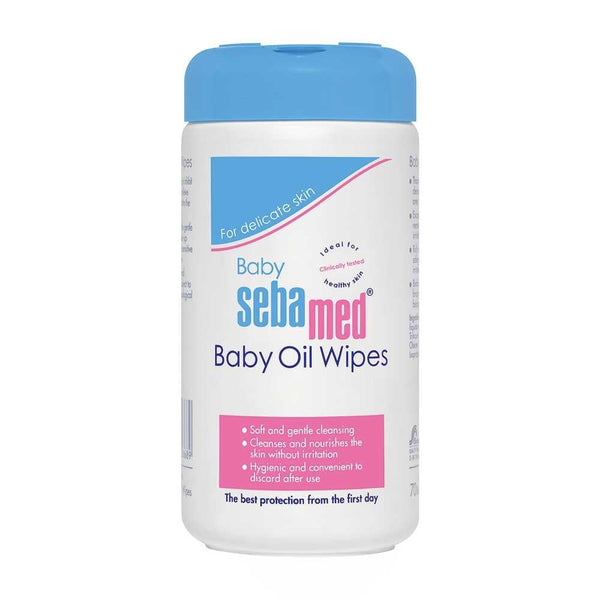 Oil Based Baby Wipes for Sensitive Skin Gentle Cleansing Sebamed 70pcs