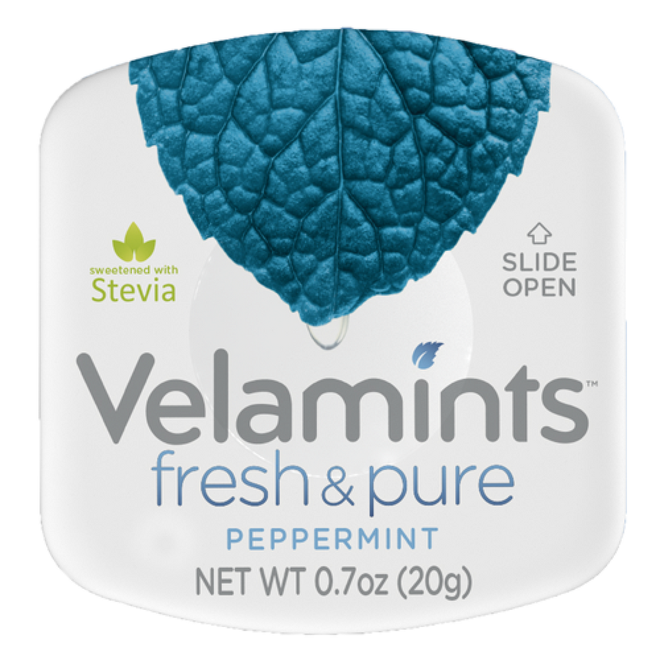 Velamints Peppermint Lozenges Sugar Free - Refreshing Mint Candy 20G