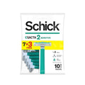 Schick Execta Men's Razor 10 Count, Ceramic Blades, Aloe Vera & Vitamin E
