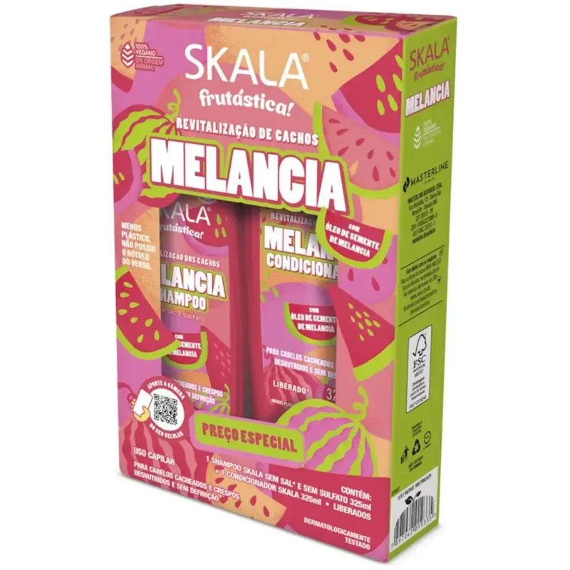 Shampoo Conditioner Set Watermelon Refreshing Hydrating Skala Melancia 325ml