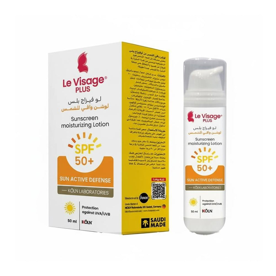 Le Visage Sunscreen Lotion SPF 50 UVA/UVB Protection Hydrating Water-Resistant 50ml