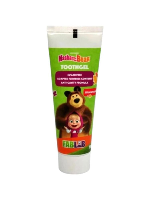 Kids Fluoride Toothpaste Strawberry Masha and the Bear Fab Lab 75ml