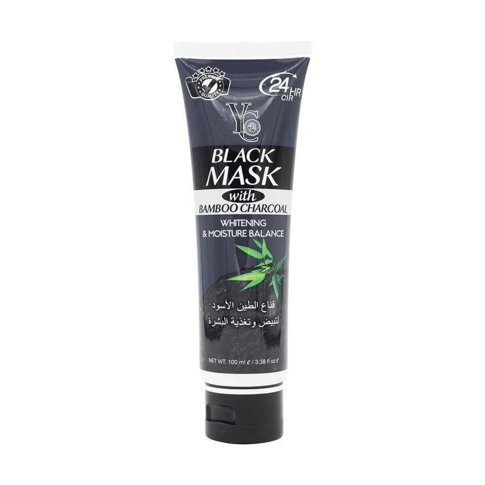 YC Black Mask with Bamboo Charcoal Whitening & Nourishing Face Mask 100ml