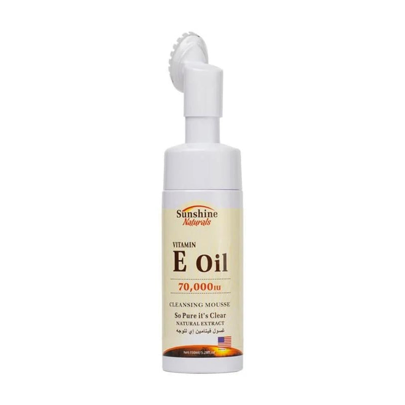 Sunshine Naturals Vitamin E Facial Wash with Cleansing Brush, 100ml