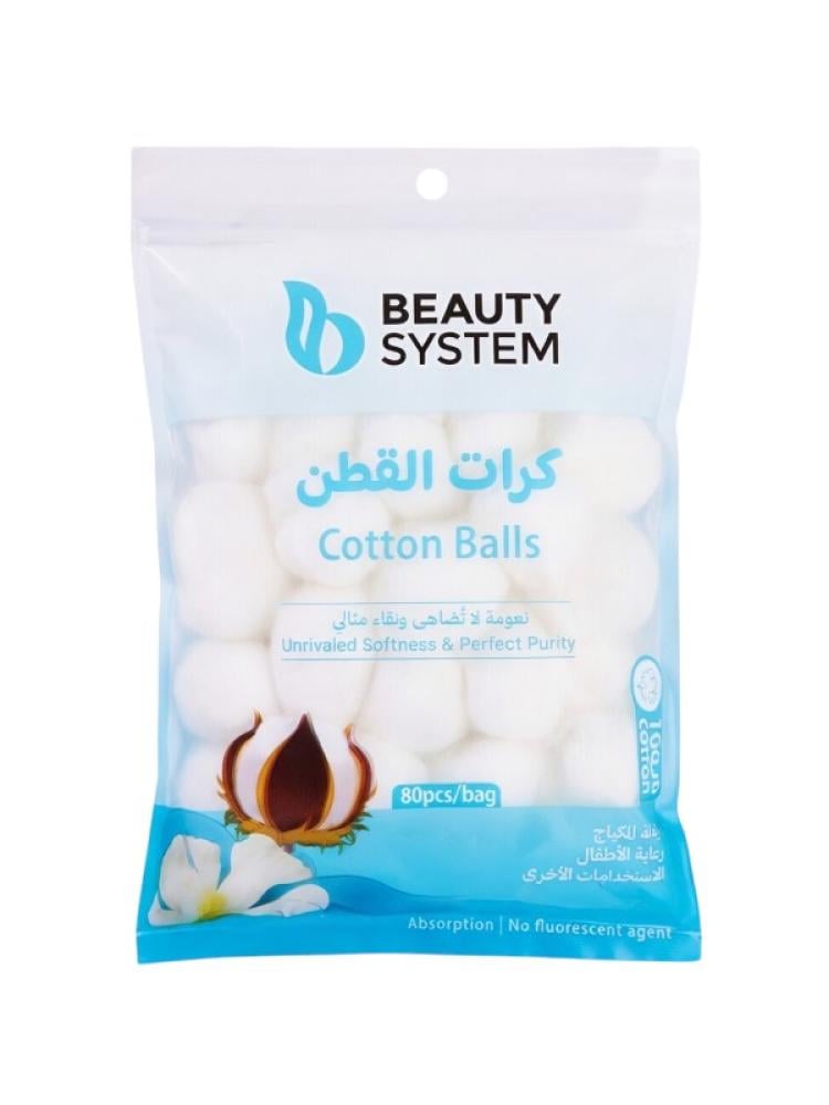 Beauty System Ultra-Soft Cotton Balls - 80 Count