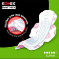 Maxi Pads with Wings Large Heavy Flow Kotex 30 Pads