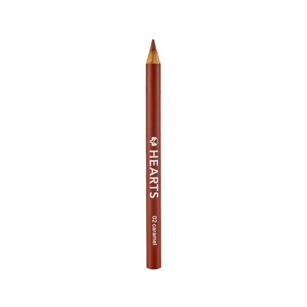 Hearts Lip Liner 02 Caramel - Long-Lasting Pigmented Wood Pencil