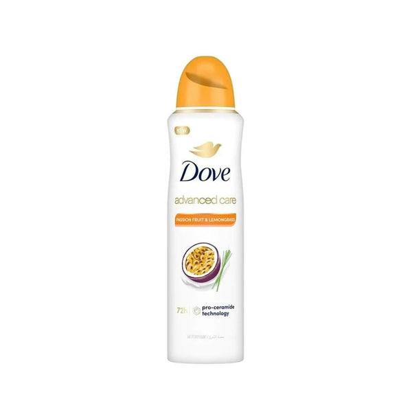 Dove Advanced Care Deodorant Spray, Passion Fruit & Lemongrass, 48hr Protection, 150ml
